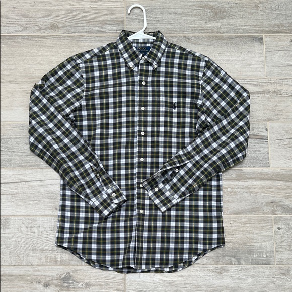 Polo by Ralph Lauren Men's Black and White Plaid Shirt - Picture 1 of 6